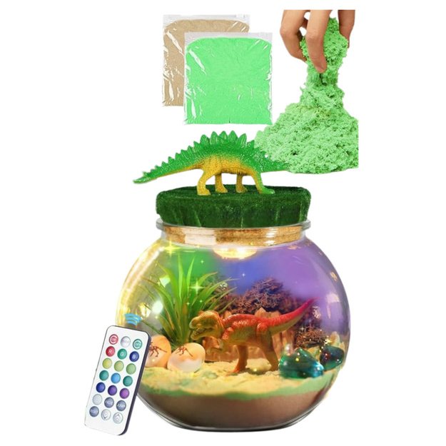 DIY Dinosaur Terrarium Creative Kit with LED Light and Remote Control 1