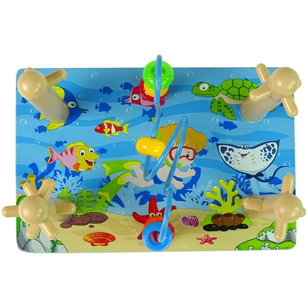 Medinės kaladėlės-rūšiuoklis Jūros pasaulis 2