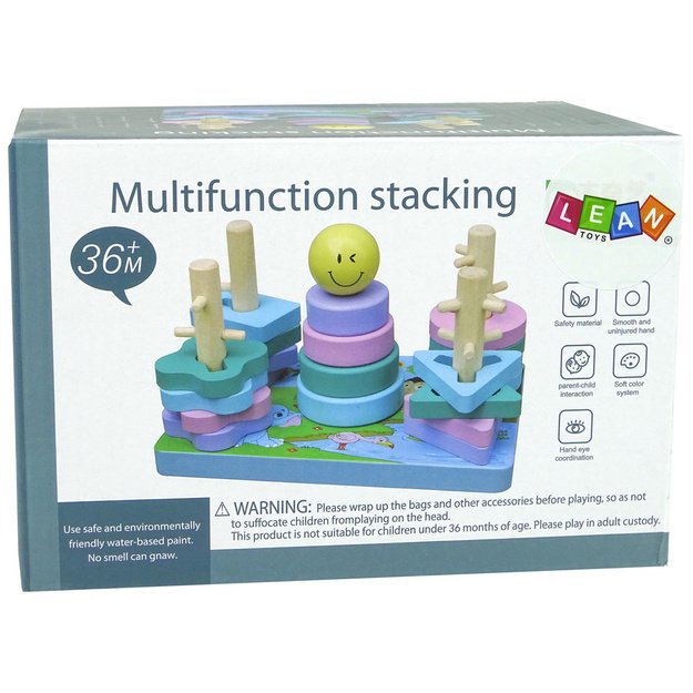 Medinės kaladėlės-rūšiuoklis Jūros pasaulis 3