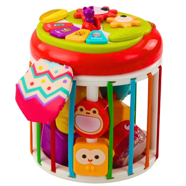 Cylinder Sensory Cube Interactive Sorter Lights Sounds Colorful 1