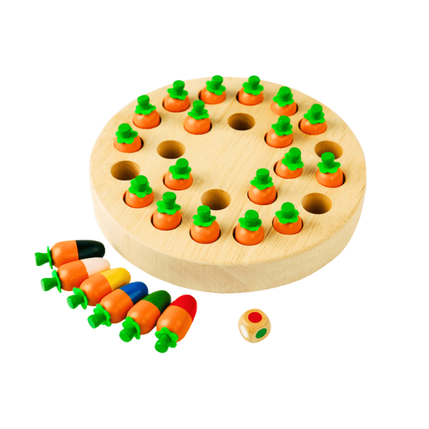 Family Memory Game Carrots Wooden 1