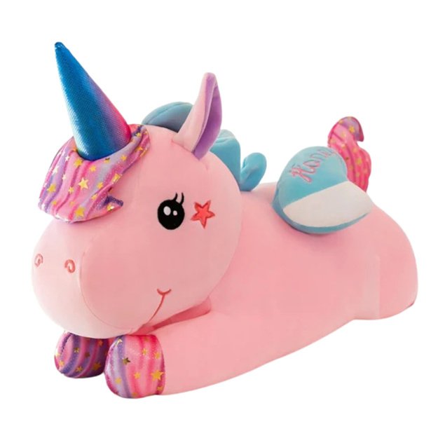 Plush Unicorn Cuddly Toy with Blanket 160 x 110cm Pink 55cm 1