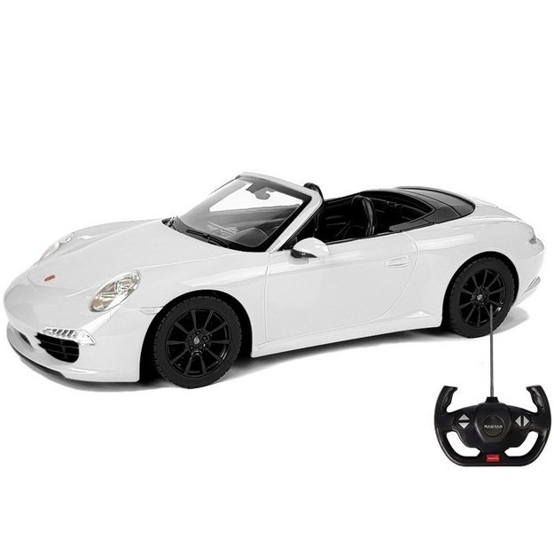 Car R/C Porsche 911 Carrera S Rastar 1:12 White