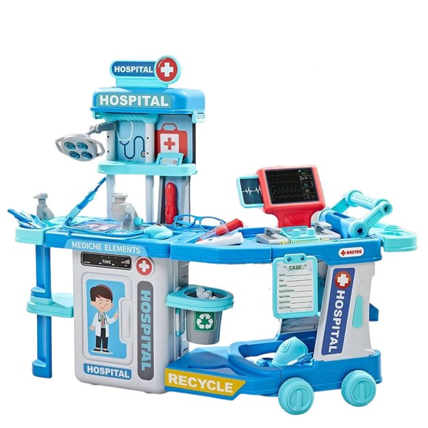 Doctor s Hospital Set in a Suitcase 2 in 1 Lights Sounds Accessories 1