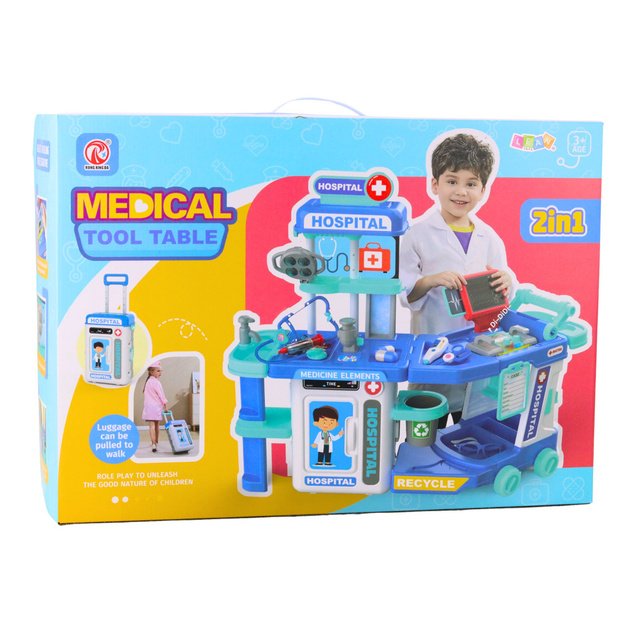 Doctor s Hospital Set in a Suitcase 2 in 1 Lights Sounds Accessories 3