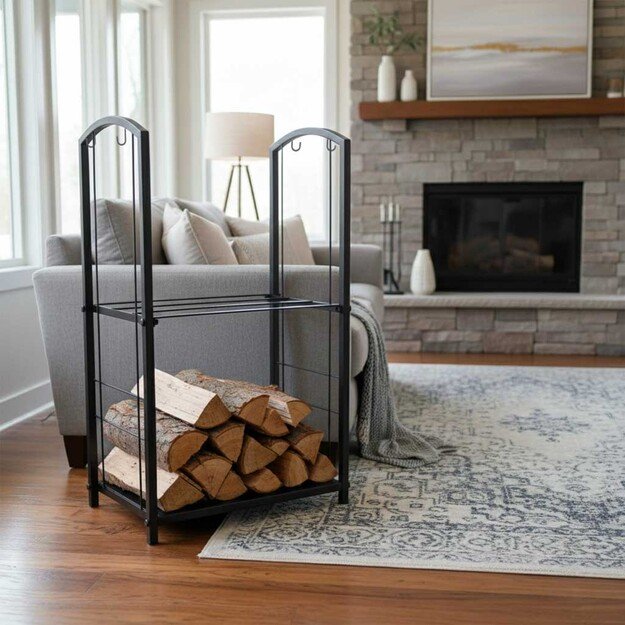 Židinio malkų stovas metaliniai židinių priedai 14