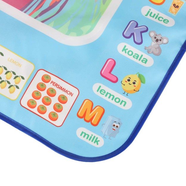 Vandens dažymo kilimėlis Vandens dažymo markeriai trafaretai trafaretinis volelis 100x80cm abėcėlė 9