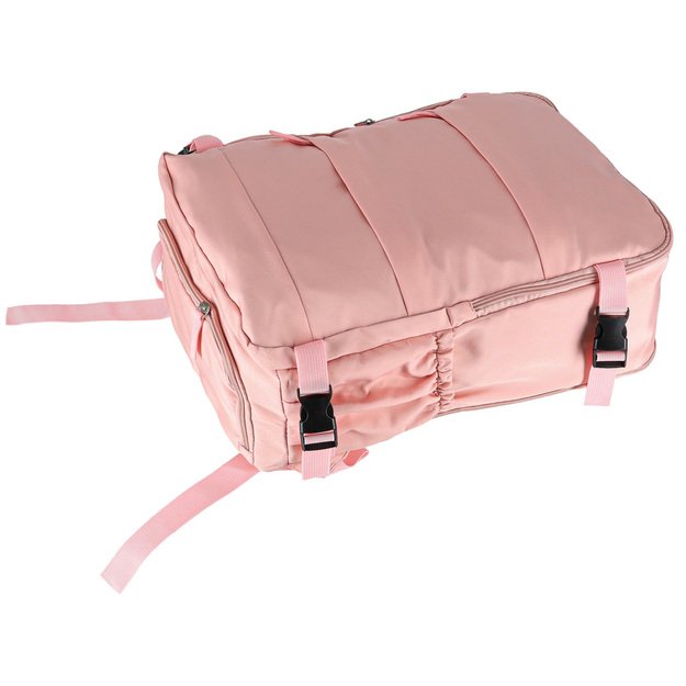 Bagažo kelioninė kuprinė rožinė 45x30 cm 5
