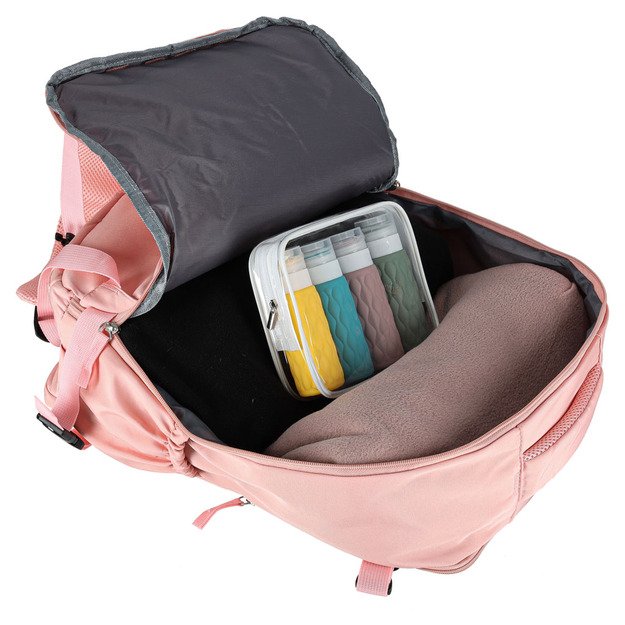 Bagažo kelioninė kuprinė rožinė 45x30 cm 8