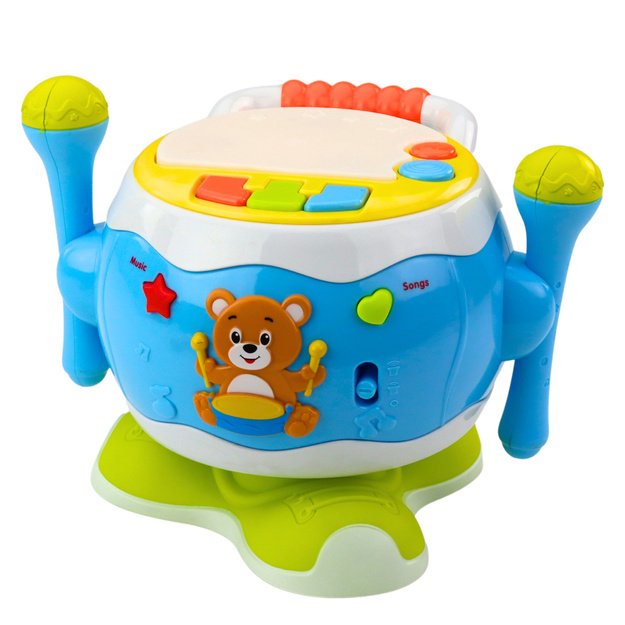 Drum For Kids Musical Interactive Lights Sounds Blue 1