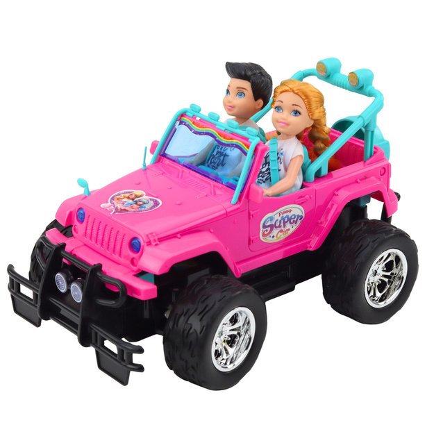 Remote Controlled RC Off-Road Car with Dolls Pink 1:16 1