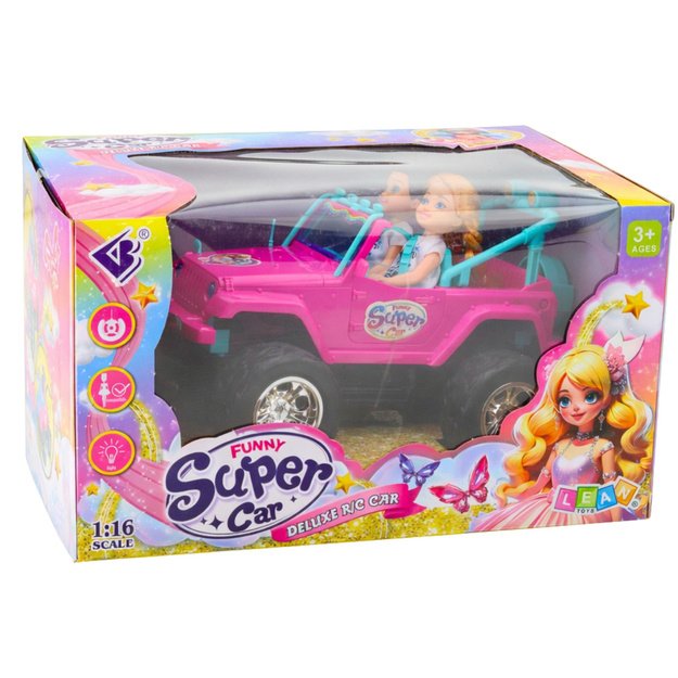 Remote Controlled RC Off-Road Car with Dolls Pink 1:16 6