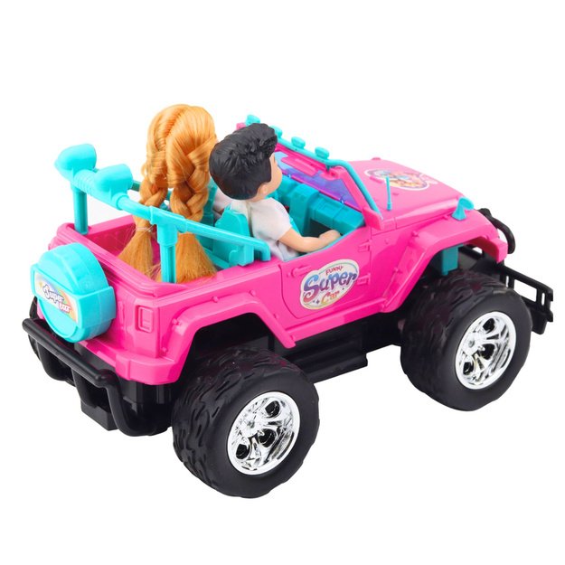 Remote Controlled RC Off-Road Car with Dolls Pink 1:16 2