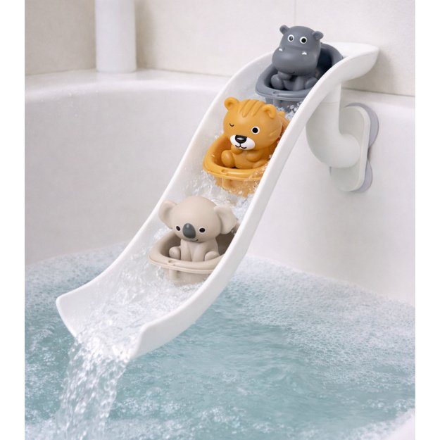 Vonios žaislų rinkinys su čiuožykla ir gyvūnėliais, 11 dalių 4