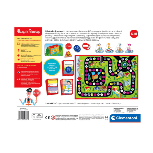 Educational Game Road Safety Learn & Play Polish Language Clementoni 50777 4