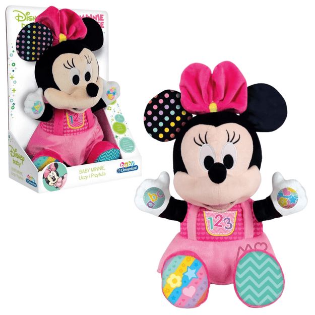 Interaktyvus pliušinis „Disney Baby Minnie“ – moko ir apkabina Clementoni 50130