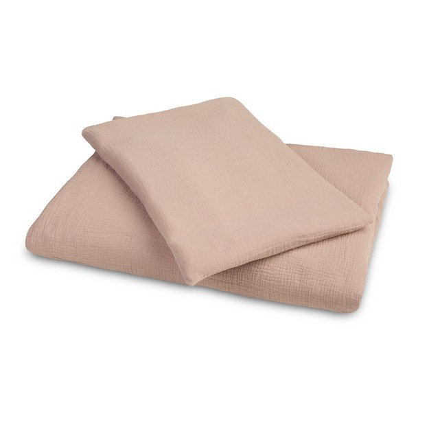 2 elementų MUSLIN patalynė DUSTY ROSE 100x135 cm 3