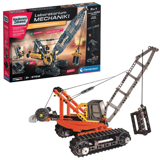 Scientific Fun Mechanics Laboratory Crawler Crane Clementoni 50402