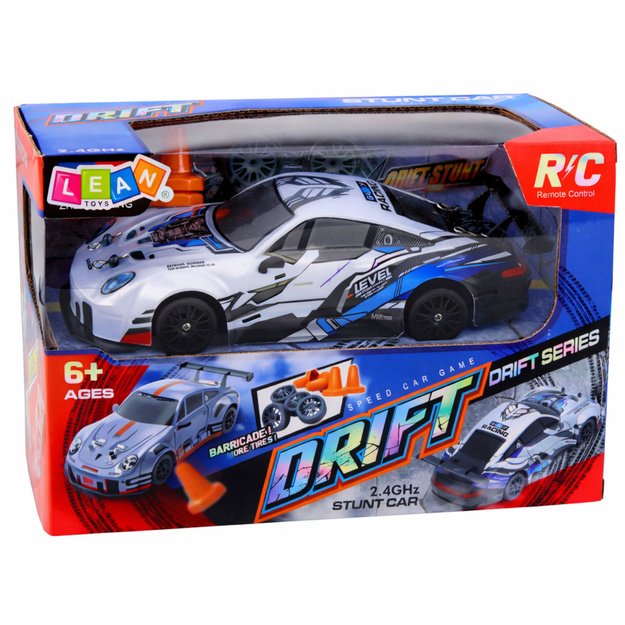 Remote Controlled Drift Car RC Interchangeable Wheels 4WD Blue 1:24 5