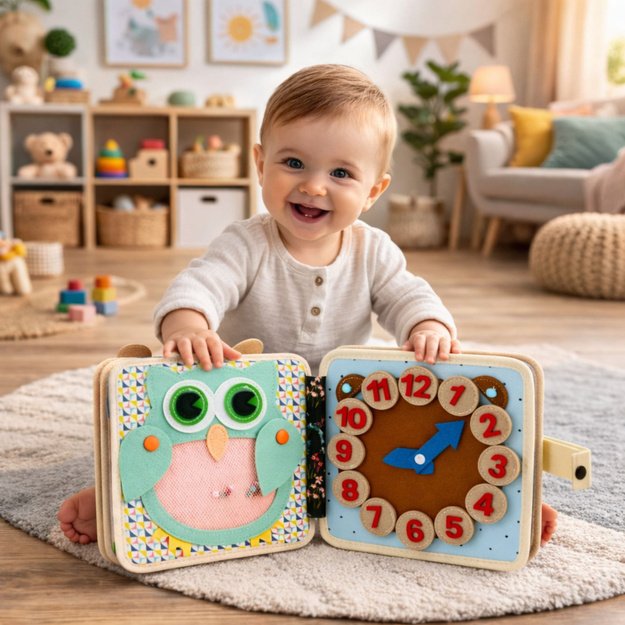 3D Felt Sensory Educational Book Animals Hedgehog 3