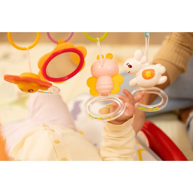 2IN1 WALKER WITH MUSIC MAT PINK