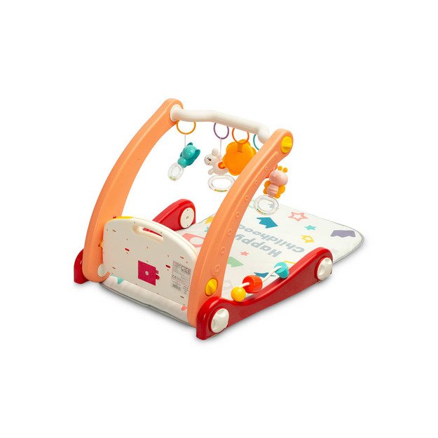 2IN1 WALKER WITH MUSIC MAT PINK