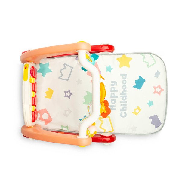 2IN1 WALKER WITH MUSIC MAT PINK