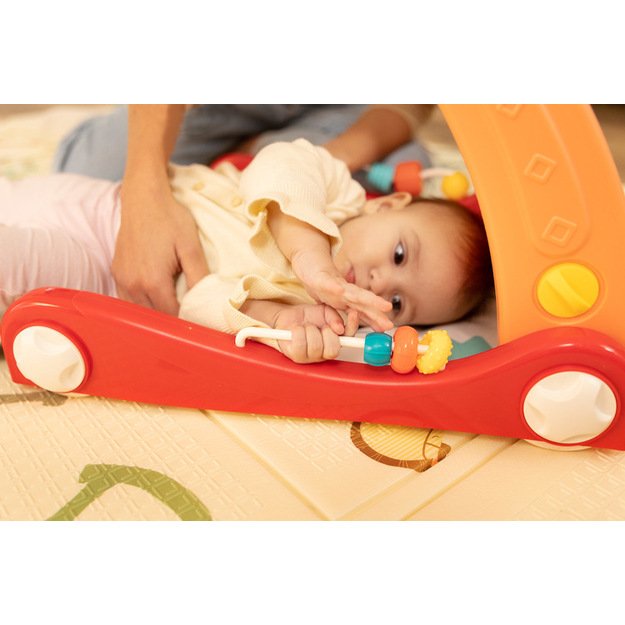 2IN1 WALKER WITH MUSIC MAT PINK
