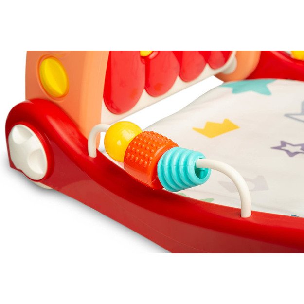 2IN1 WALKER WITH MUSIC MAT PINK