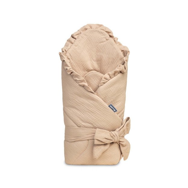 MUSLIN CONE WRAP BEIGE 90x90