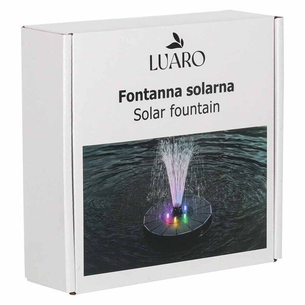 LUARO saulės tvenkinio fontanas sodo plūduriuojantis siurblys LED RGB 16cm 8