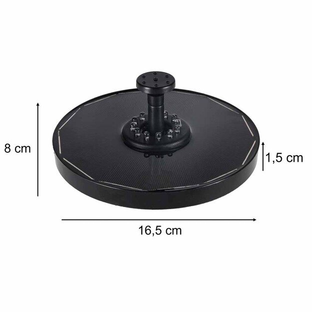 LUARO saulės tvenkinio fontanas sodo plūduriuojantis siurblys LED RGB 16cm 7