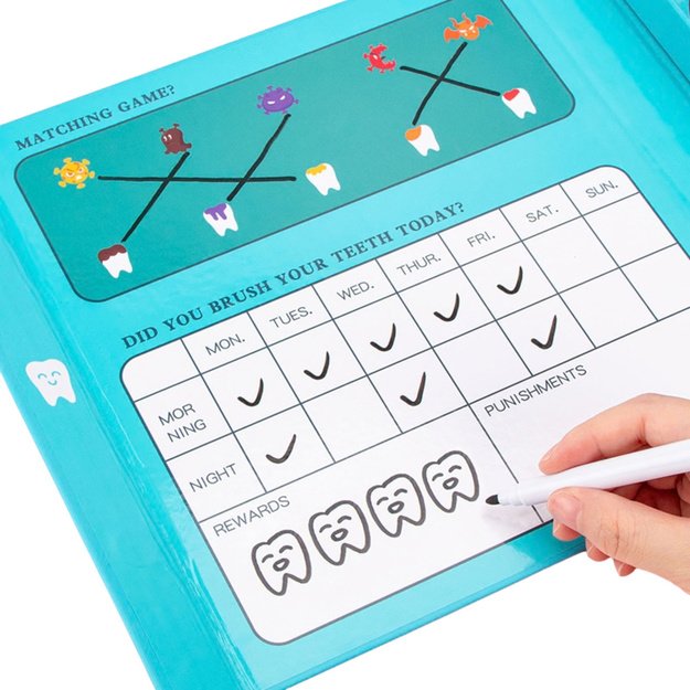 Medinis odontologo rinkinys, magnetinė knyga, dantų priedai 2