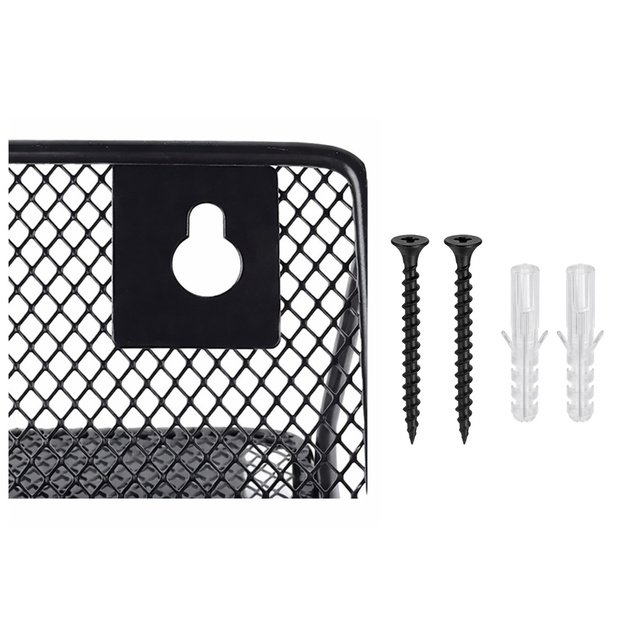 Metalinis dokumentų ir laikraščių lentyna, 5 skyriai, A4, juodas