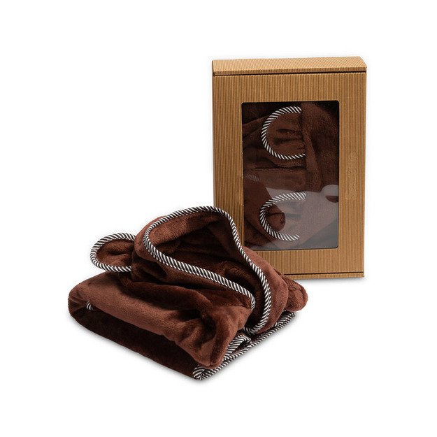 SOFT TEDDY BEAR BATHROBE BROWN