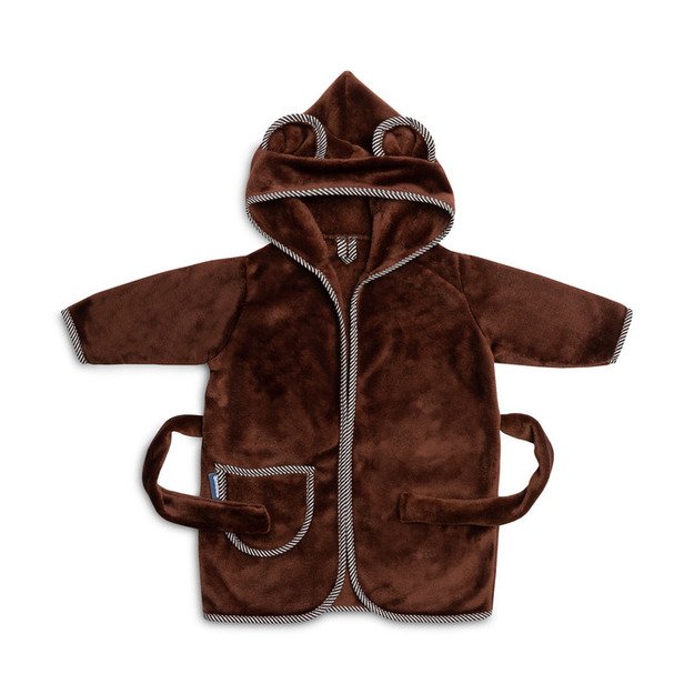 SOFT TEDDY BEAR BATHROBE BROWN