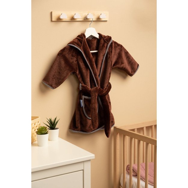 SOFT TEDDY BEAR BATHROBE BROWN