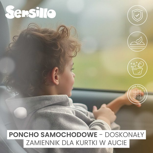CAR SEAT PONCHO GRAPHITE PLUSH