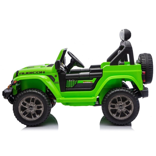 Jeep Rubicon 4x4 akumuliatorinė transporto priemonė DK-JWR556 4x200W 24V žalia