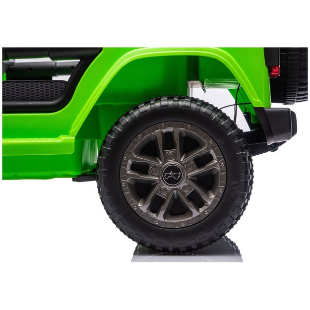 Jeep Rubicon 4x4 akumuliatorinė transporto priemonė DK-JWR556 4x200W 24V žalia