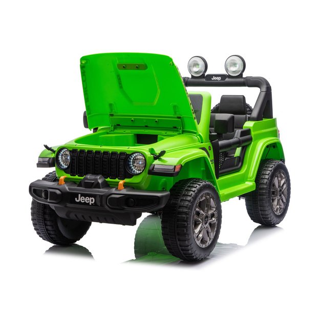 Jeep Rubicon 4x4 akumuliatorinė transporto priemonė DK-JWR556 4x200W 24V žalia