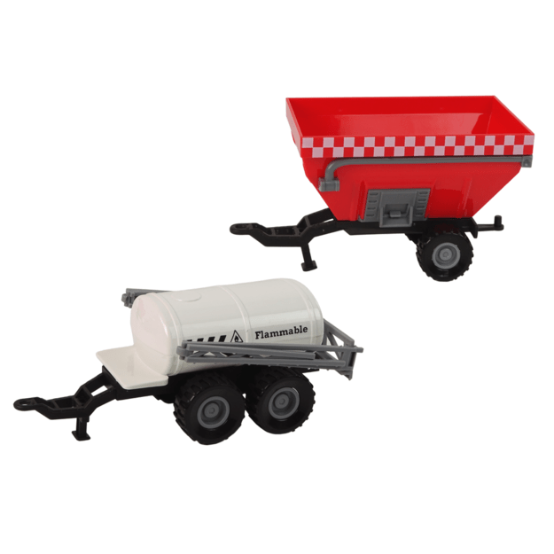 Farmer Tractor Set + 2 Farm Machines Farm Truck Set