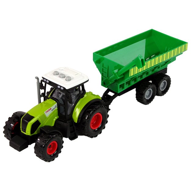 Set Tractor with Machinery Trailer Tanker LED sounds