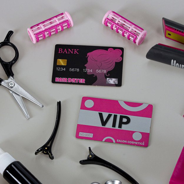 Kirpyklų rinkinys vaikams plaukų džiovintuvas plaukų tiesintuvas &scaron;viesos garsas 19 vnt.