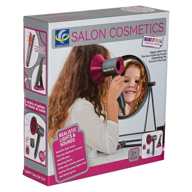 Kirpyklų rinkinys vaikams plaukų džiovintuvas plaukų tiesintuvas &scaron;viesos garsas 19 vnt.