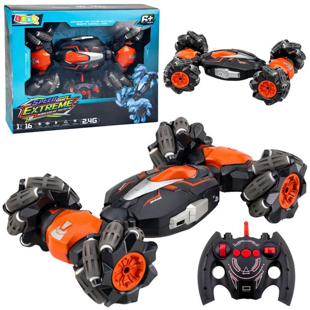 RC Car Remote Controlled Drift Acrobatics Twist Orange 1:16