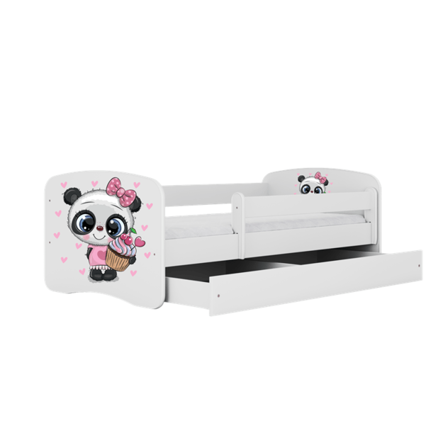 Bed babydreams white panda with drawer with mattress 160/80 4