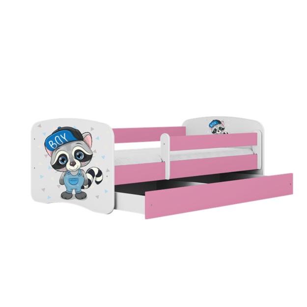 Bed babydreams pink raccoon with drawer with mattress 160/80 1