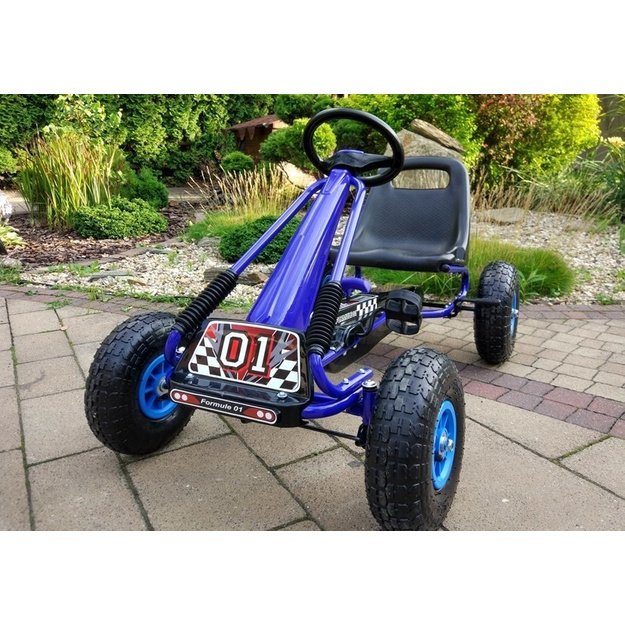 A-15 Go-Cart Blue Pumped Wheels 1