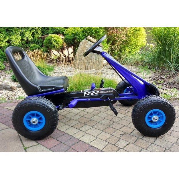 A-15 Go-Cart Blue Pumped Wheels 3